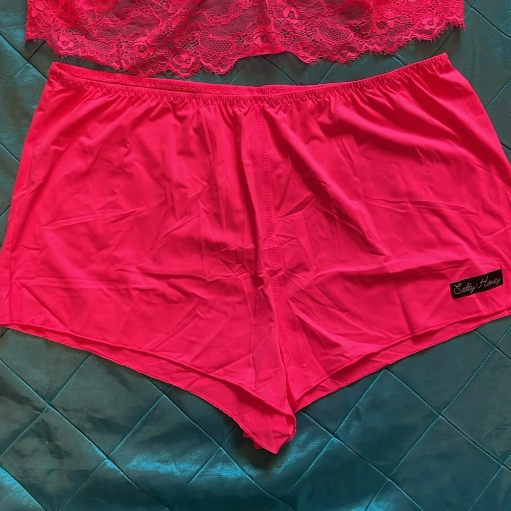 Salty Honey Lingerie Set - Hot Pink, Size XXL